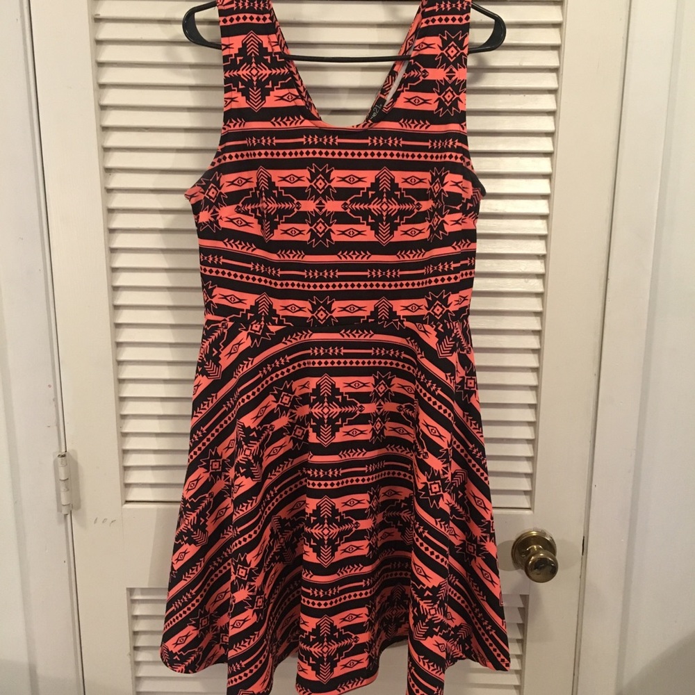 Aztec Coral Sleeveless Dress Rue 21